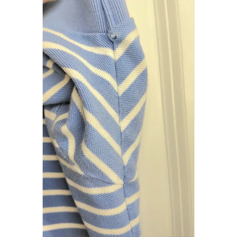 Vintage Polo Ralph Lauren Striped Polo Shirt Blue White Mens L Preppy Streetwear